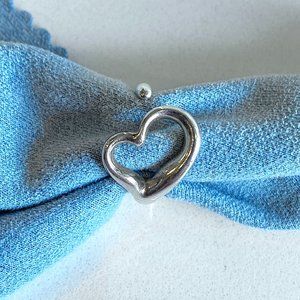Tiffany & Co Elsa Peretti 925 Sterling Silver Open Heart Ring Size 4.75 (small)